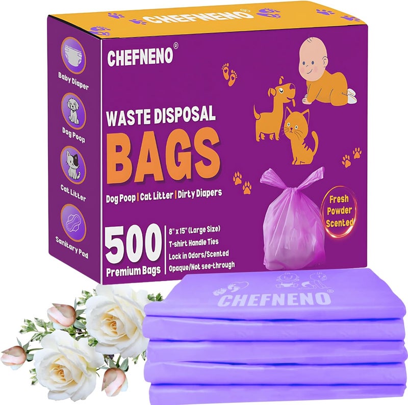 CHEFNENO Disposable Waste Disposal Bags - 500 Count - Image 1
